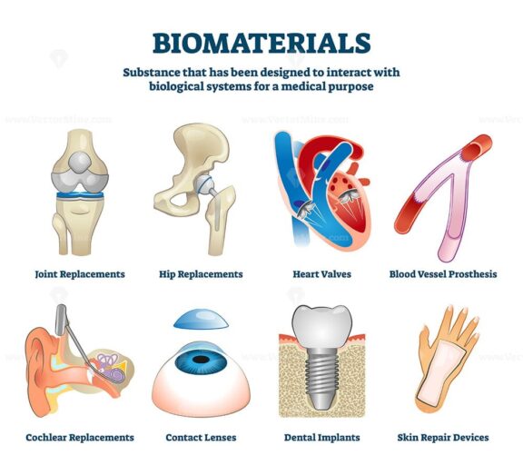 Biomaterials vector illustration