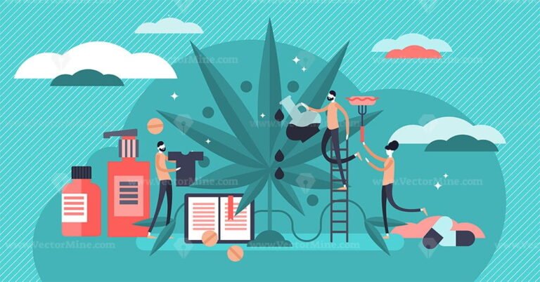 Cannabis vector illustration