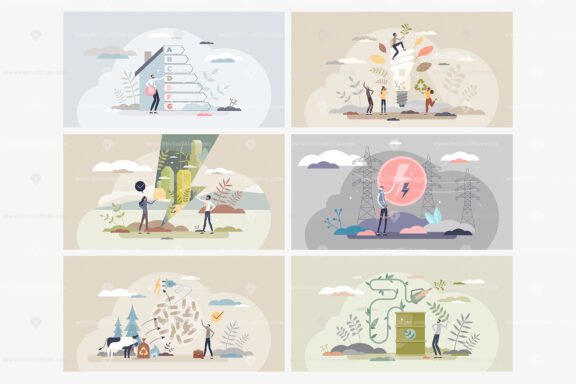 12 Green Energy Illustrations Bundle - Image 2