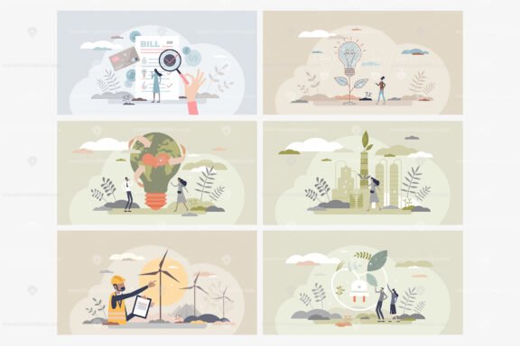 12 Green Energy Illustrations Bundle - Image 3