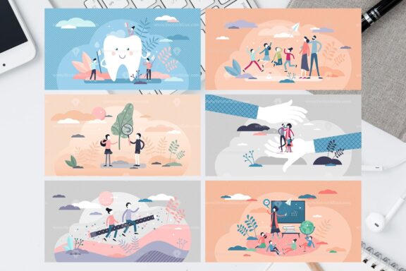 63 Parenting Life Vector Illustrations Bundle - Image 10