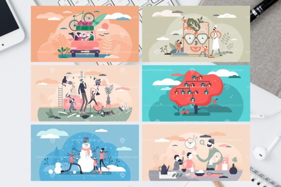 63 Parenting Life Vector Illustrations Bundle - Image 11