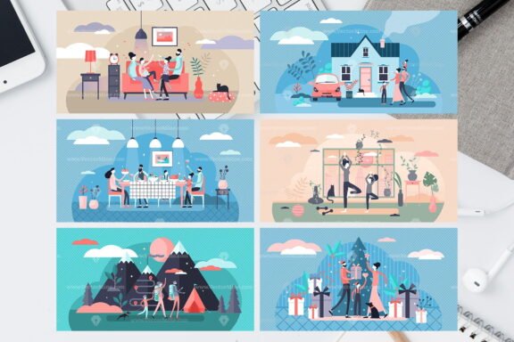 63 Parenting Life Vector Illustrations Bundle - Image 12