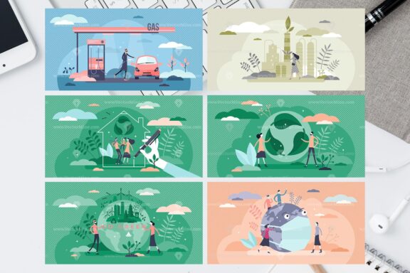 72 Environment Vector Illustrations Bundle - Image 11