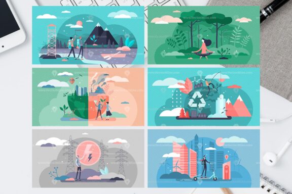 72 Environment Vector Illustrations Bundle - Image 12