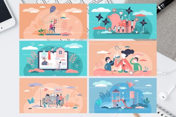 63 Parenting Life Vector Illustrations Bundle - Image 8