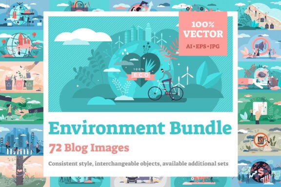 72 Environment Vector Illustrations Bundle