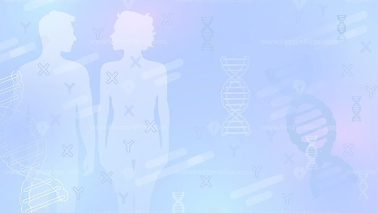 FREE Medical abstract vector fertilization background with male and female