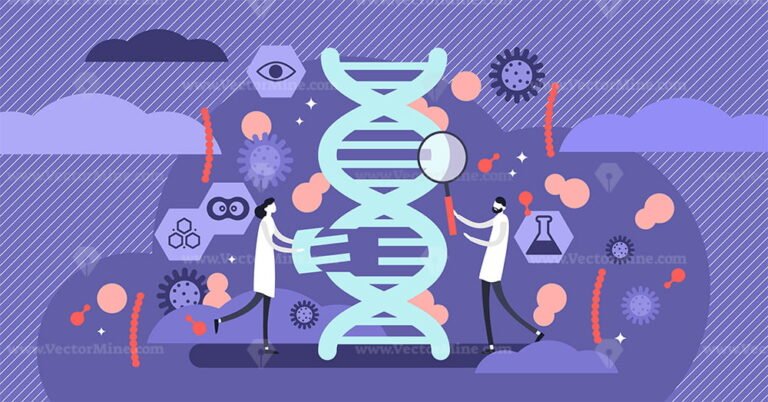 Genetics vector illustration