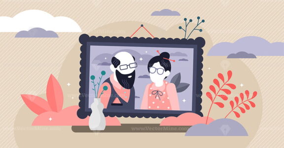 Grandparents vector illustration