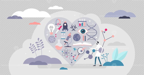 Love science vector illustration