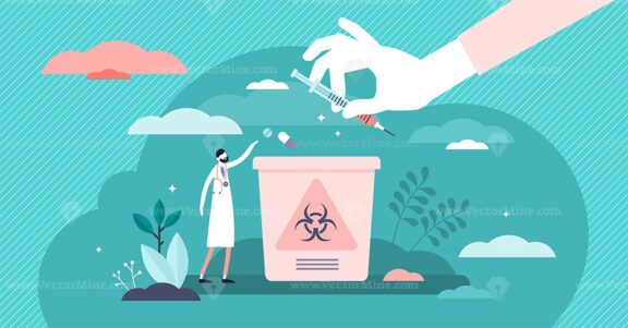 Medical waste vector illustration