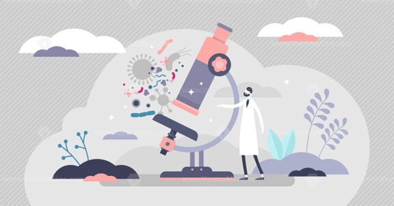 Microscopy vector illustration