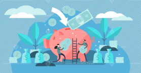 Money saving vector illustration