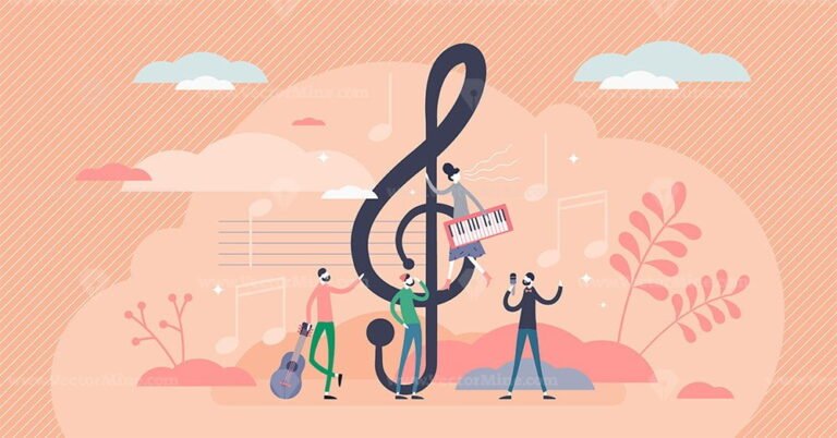 Treble clef vector illustration