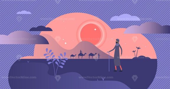 Nomads vector illustration