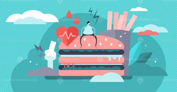Obesity vector illustration