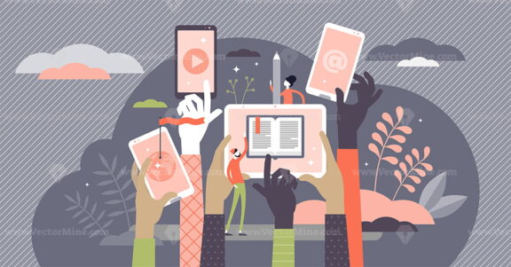 Online course vector illustration