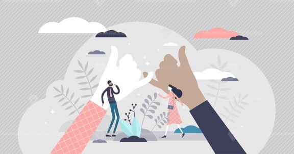 Pinky swear promise vector illustration