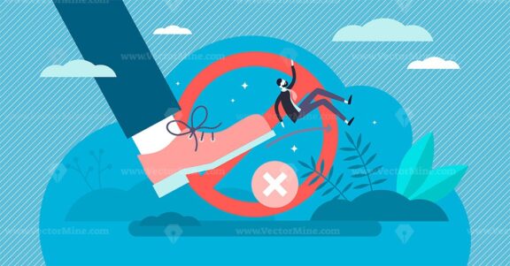 Rejection vector illustration