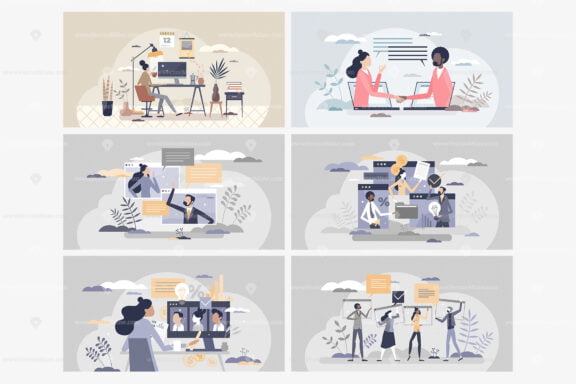 18 Remote Work Concepts Bundle - Image 3