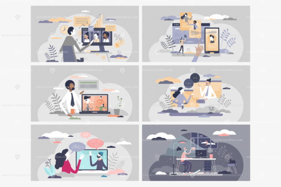18 Remote Work Concepts Bundle - Image 4