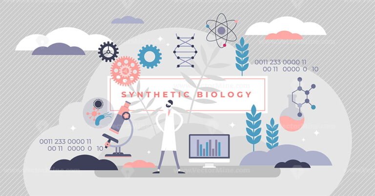 Synthetic biology vector illustration