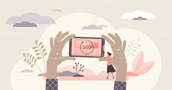 Virtual tour vector illustration