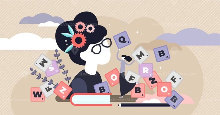 Vocabulary vector illustration