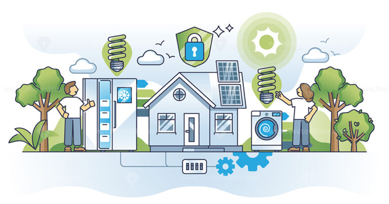 Energy efficiency and low power consumption to save resource outline ...