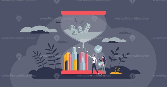 Navigating change management and business evolution tiny person concept