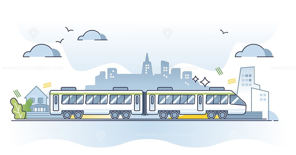 public transportation vector