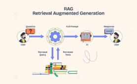 rag retrieval augmented generation neubrutalism diagram 1