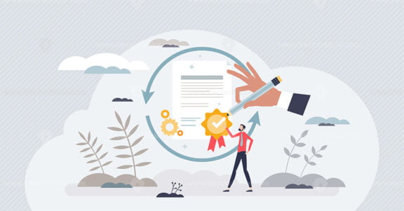 Recertification as diploma for competence and experience tiny person concept