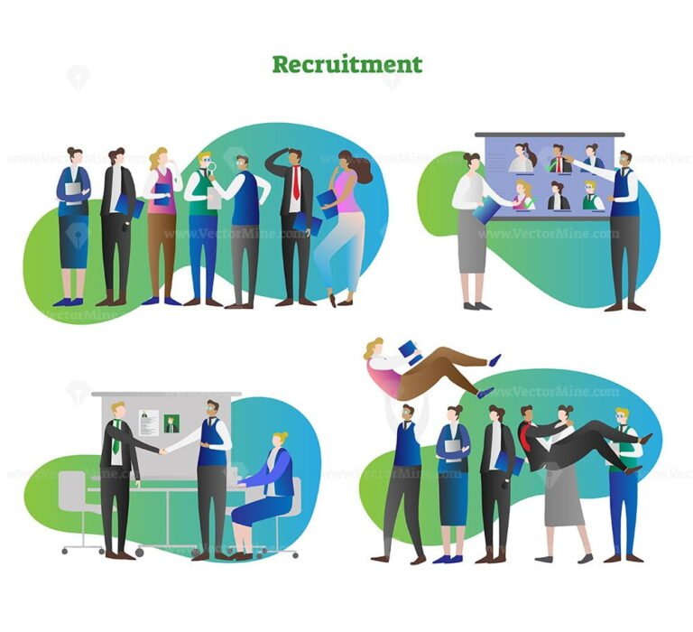 FREE Recruitment cycle vector illustration