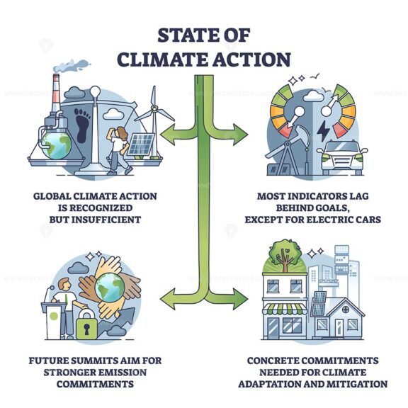 State of climate action roadmap for future nature protection outline diagram