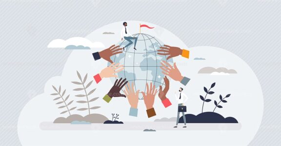 Unity in diversity and ethnic global society inclusion tiny person concept